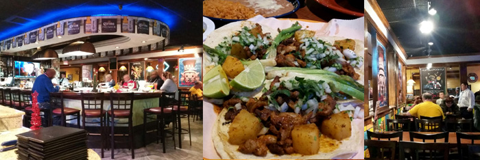 Rio Grande MX Cocina bar, tables and food in Fairview Heights